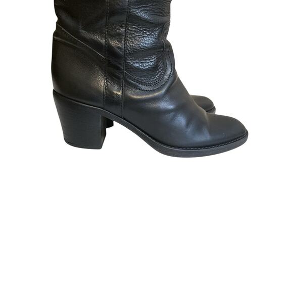 RALPH LAUREN COLLECTION Purple Label Black Leather Over the Knee Boots 6.5 Italy - Picture 8 of 16